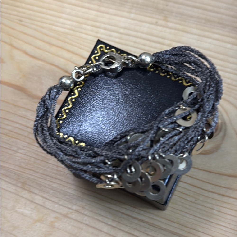 Elegant Silver and Gray Women's Bracelet